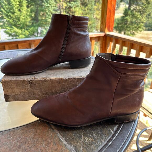 Nordstrom Handcrafted Italian Leather Sole Ankle Boots Womens 11 Soft Minimalist - Picture 3 of 16